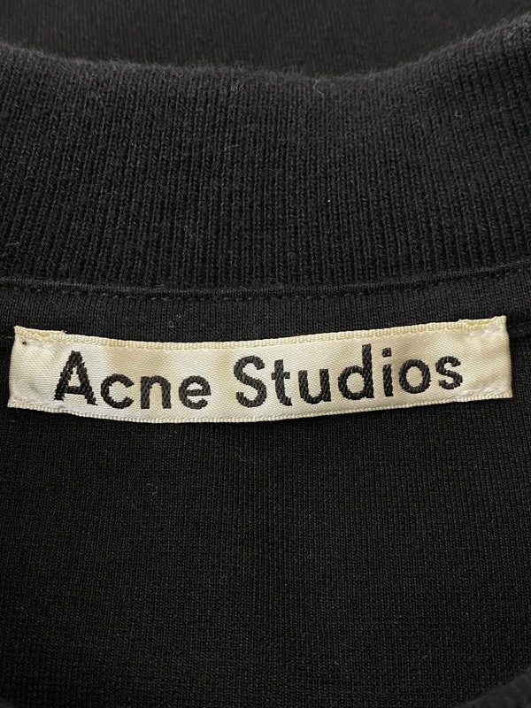 【中古品】【メンズ】 ACNE STUDIOS アクネストゥディオズ NAVID NECK LOGO TEE BL0004 ナビッド ネック ロゴ Ｔシャツ トップス 141-250805-jt-12-min サイズ：M カラー：ブラック 万代Net店