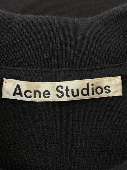 【中古品】【メンズ】 ACNE STUDIOS アクネストゥディオズ NAVID NECK LOGO TEE BL0004 ナビッド ネック ロゴ Ｔシャツ トップス 141-250805-jt-12-min サイズ：M カラー：ブラック 万代Net店
