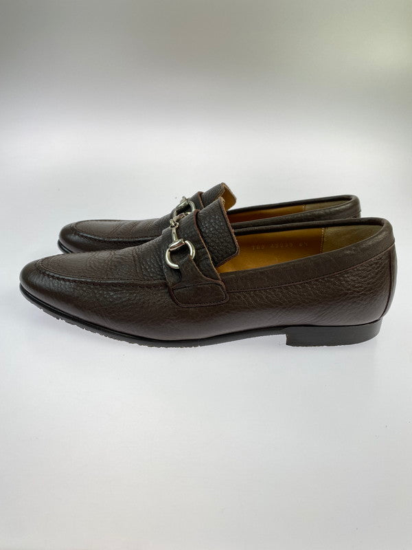 【中古品】【メンズ】 LANVIN ランバン ホースビット ローファー 靴 165-250807-jt-11-min サイズ：6 1/2 カラー：ブラウン 万代Net店