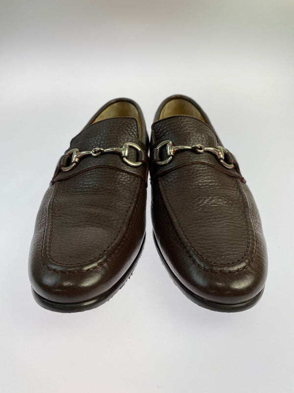 【中古品】【メンズ】 LANVIN ランバン ホースビット ローファー 靴 165-250807-jt-11-min サイズ：6 1/2 カラー：ブラウン 万代Net店