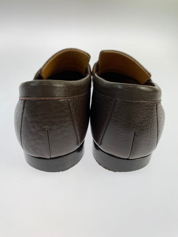 【中古品】【メンズ】 LANVIN ランバン ホースビット ローファー 靴 165-250807-jt-11-min サイズ：6 1/2 カラー：ブラウン 万代Net店