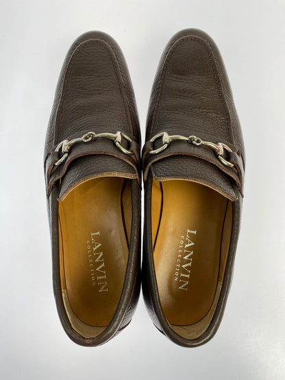 【中古品】【メンズ】 LANVIN ランバン ホースビット ローファー 靴 165-250807-jt-11-min サイズ：6 1/2 カラー：ブラウン 万代Net店