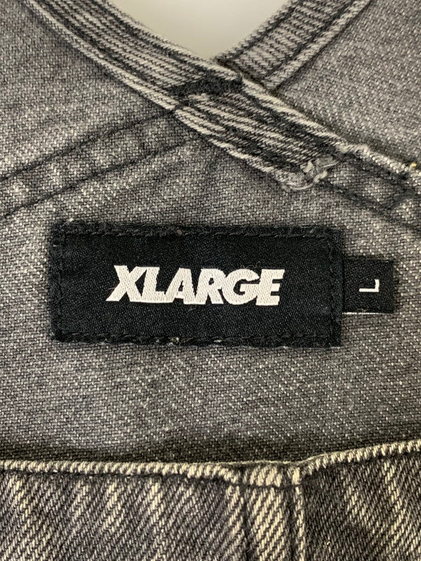 【中古品】【メンズ】 XLARGE エクストララージ × LEE リー オーバーオール LB0424 デニム メンズ 142-251003-em-02-min サイズ：L カラー：ブラック 万代Net店