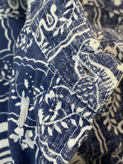 【中古品】【メンズ】 REYN SPOONER レインスプーナー 90S ALOHASHIRT 90年代 アロハシャツ トップス 146-250805-jt-08-min サイズ：M カラー：ネイビー/ホワイト 万代Net店