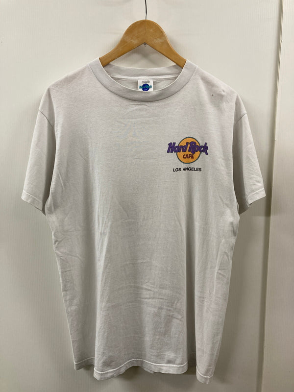 【中古品】【メンズ】 HARD ROCK CAFE 'ハンド ロック カフェ LOS ANGELES BACK PRINT TEE バックプリント Ｔシャツ トップス 146-250805-jt-26-min サイズ：L カラー：ホワイト 万代Net店