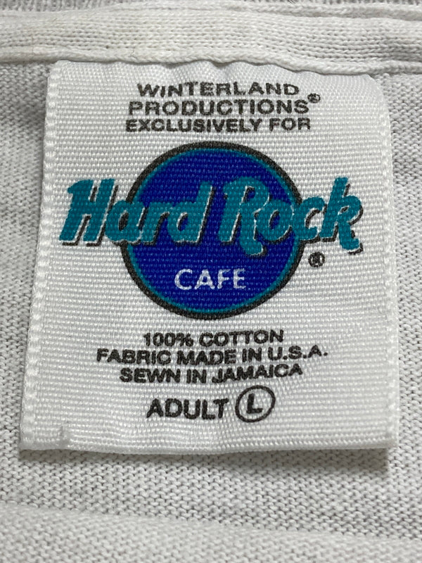 【中古品】【メンズ】 HARD ROCK CAFE 'ハンド ロック カフェ LOS ANGELES BACK PRINT TEE バックプリント Ｔシャツ トップス 146-250805-jt-26-min サイズ：L カラー：ホワイト 万代Net店