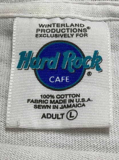 【中古品】【メンズ】 HARD ROCK CAFE 'ハンド ロック カフェ LOS ANGELES BACK PRINT TEE バックプリント Ｔシャツ トップス 146-250805-jt-26-min サイズ：L カラー：ホワイト 万代Net店