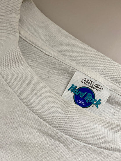 【中古品】【メンズ】 HARD ROCK CAFE 'ハンド ロック カフェ LOS ANGELES BACK PRINT TEE バックプリント Ｔシャツ トップス 146-250805-jt-26-min サイズ：L カラー：ホワイト 万代Net店