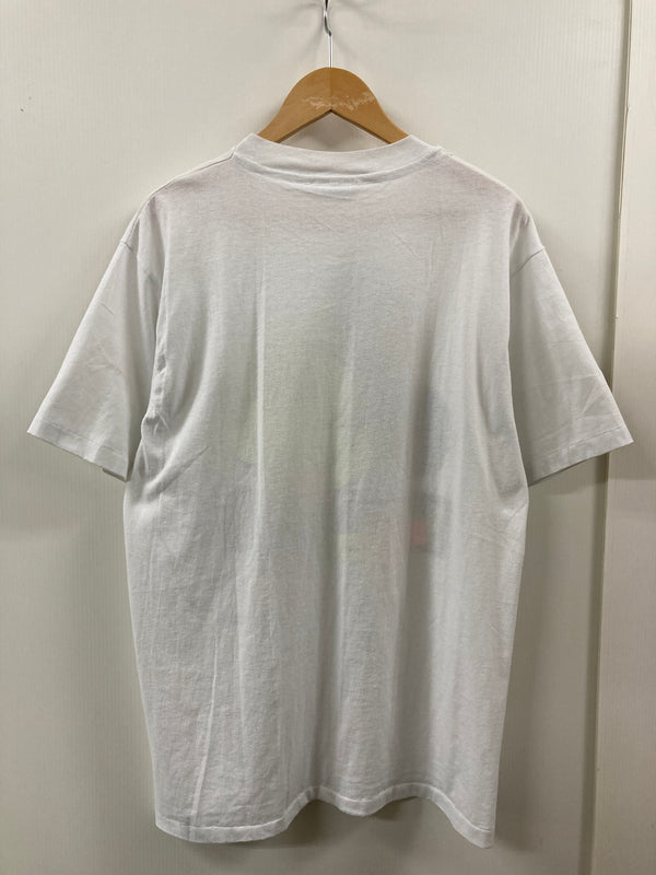 【中古品】【メンズ】 BRUNSSWICK BOWLINGWEAR ブランズウィック ボーリング ウエア 80S MICKEY BOWL PRINT TEE プリントＴシャツ トップス 146-250805-jt-31-min サイズ：L カラー：ホワイト 万代Net店
