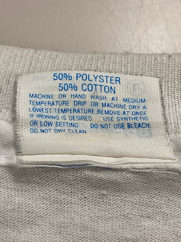 【中古品】【メンズ】 BRUNSSWICK BOWLINGWEAR ブランズウィック ボーリング ウエア 80S MICKEY BOWL PRINT TEE プリントＴシャツ トップス 146-250805-jt-31-min サイズ：L カラー：ホワイト 万代Net店