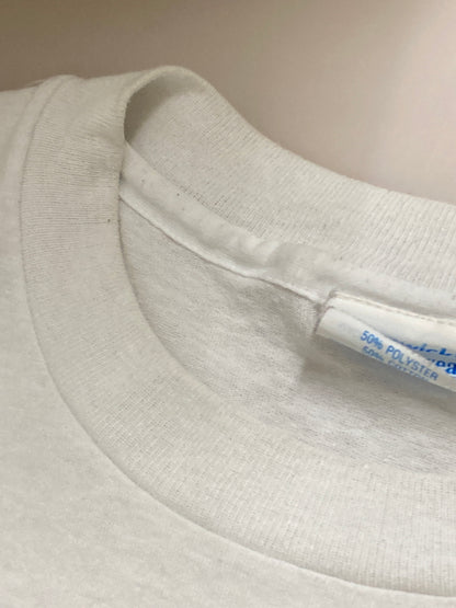 【中古品】【メンズ】 BRUNSSWICK BOWLINGWEAR ブランズウィック ボーリング ウエア 80S MICKEY BOWL PRINT TEE プリントＴシャツ トップス 146-250805-jt-31-min サイズ：L カラー：ホワイト 万代Net店