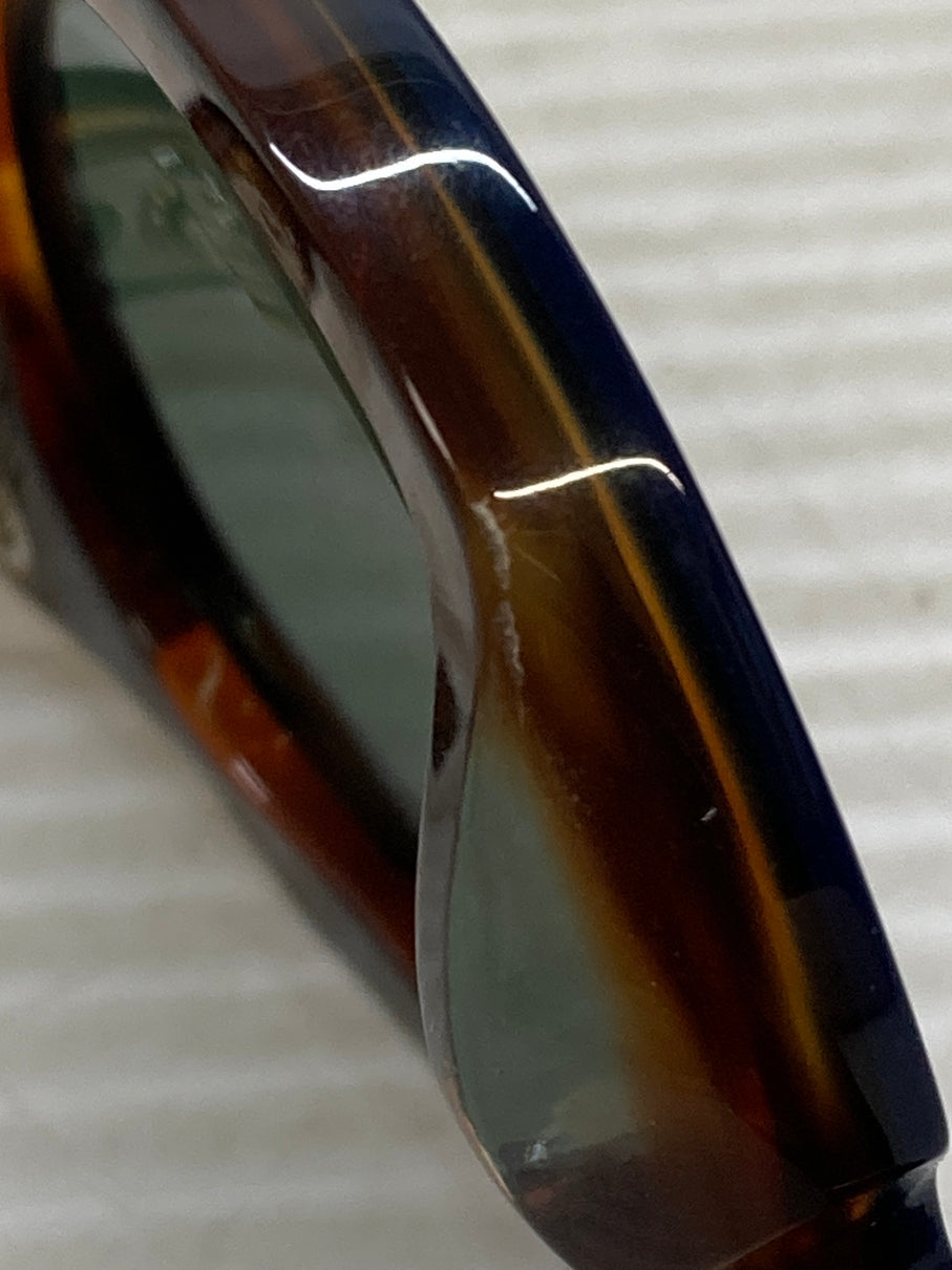 【中古品】【メンズ/レディース】 LESCA COL.0030 PICA SUNGLASSES レスカ ピカ サングラス アイウェア 203-250808-yn-04-min サイズ：44-26 カラー：フレーム：ネイビー/ブラウン 万代Net店