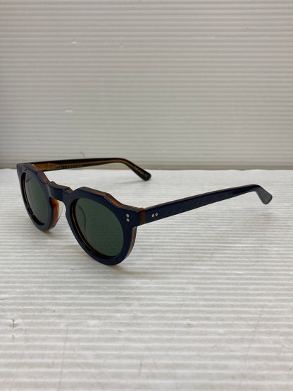 【中古品】【メンズ/レディース】 LESCA COL.0030 PICA SUNGLASSES レスカ ピカ サングラス アイウェア 203-250808-yn-04-min サイズ：44-26 カラー：フレーム：ネイビー/ブラウン 万代Net店