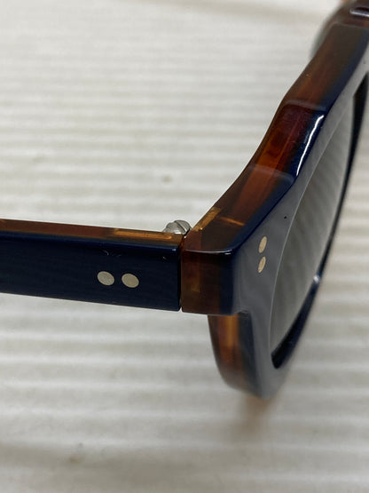 【中古品】【メンズ/レディース】 LESCA COL.0030 PICA SUNGLASSES レスカ ピカ サングラス アイウェア 203-250808-yn-04-min サイズ：44-26 カラー：フレーム：ネイビー/ブラウン 万代Net店