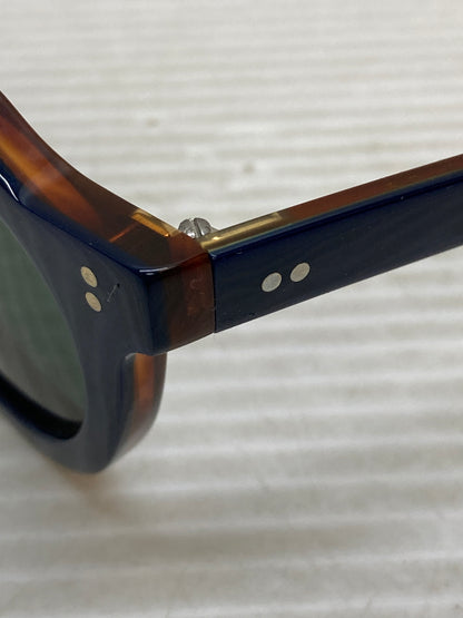 【中古品】【メンズ/レディース】 LESCA COL.0030 PICA SUNGLASSES レスカ ピカ サングラス アイウェア 203-250808-yn-04-min サイズ：44-26 カラー：フレーム：ネイビー/ブラウン 万代Net店