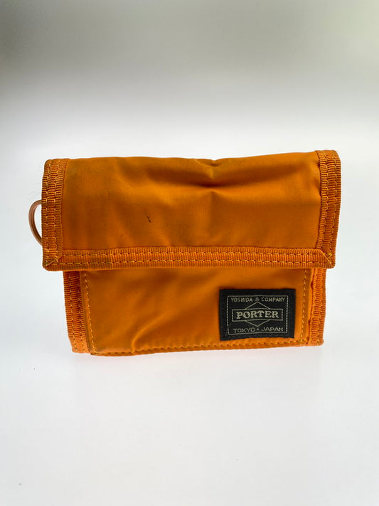 【中古品】【メンズ/レディース】 PORTER ポーター 555-0640 CAPSULE WALLET ウォレット 財布 200-250821-ks-17-min カラー：オレンジ 万代Net店