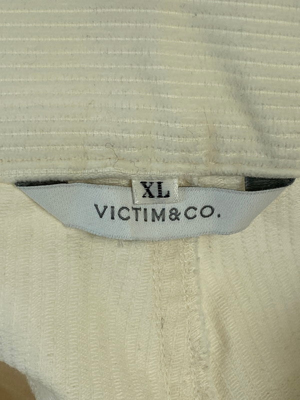 【中古品】【メンズ】 VICTIM&CO. CORDUROY BAGGY SLACKS VTM-23-P-105 ヴィクティム コーデュロイ バギー スラックス パンツ ボトムス 151-250809-yn-31-min サイズ：XL カラー：アイボリー 万代Net店