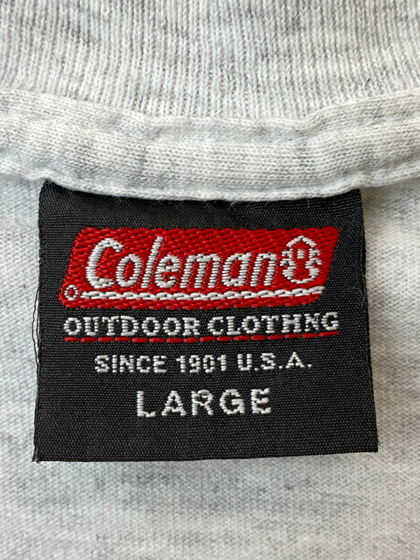 【中古品】【メンズ】 Coleman コールマン 80-90's ONE MANTLE ADVERTISING TEE ショートスリーブTシャツ 半袖Tシャツ トップス 146-250809-yn-19-min サイズ：L カラー：ライトグレー 万代Net店