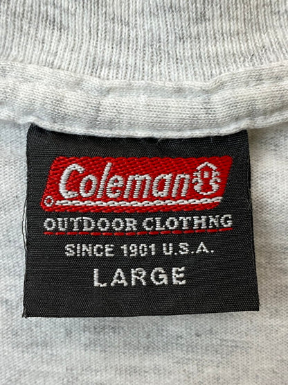 【中古品】【メンズ】 Coleman コールマン 80-90's ONE MANTLE ADVERTISING TEE ショートスリーブTシャツ 半袖Tシャツ トップス 146-250809-yn-19-min サイズ：L カラー：ライトグレー 万代Net店