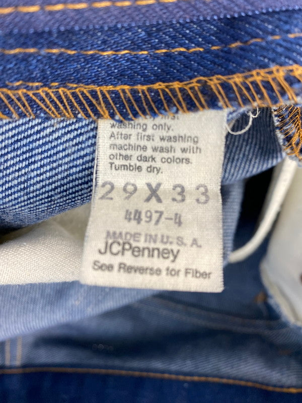【中古品】【メンズ】 JC PENNEY 80's DENIM PANTS ジェイシーペニー 80年代 デニムパンツ USA製 SCOVILジップ ボトムス 157-250809-yn-42-min サイズ：29×33 カラー：インディゴ 万代Net店