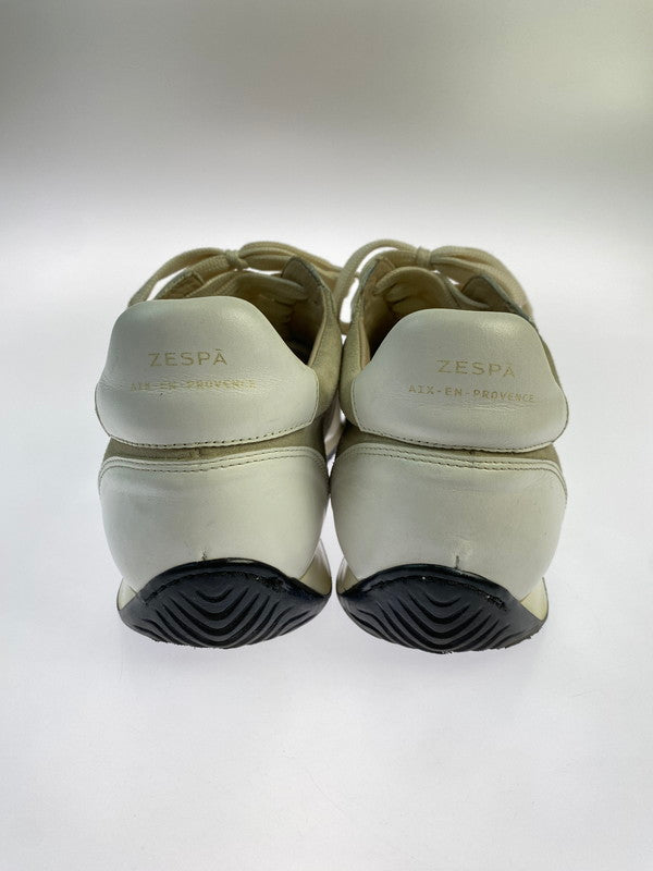 【中古品】【メンズ】 ZESPA ゼスパ LEATHER SNEAKER レザー スニーカー 靴 162-250807-jt-19-min サイズ：41 カラー：グレー/ホワイト 万代Net店