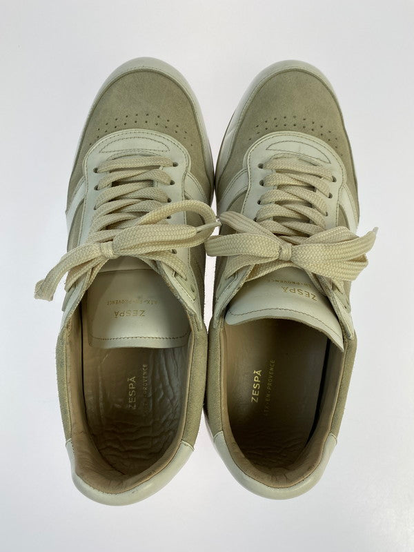 【中古品】【メンズ】 ZESPA ゼスパ LEATHER SNEAKER レザー スニーカー 靴 162-250807-jt-19-min サイズ：41 カラー：グレー/ホワイト 万代Net店