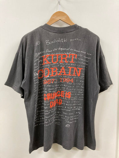 【現状渡し品】【メンズ】 NIRVANA ニルヴァーナ 00S GRUNGE IS DEAD BOOTLEG TEE ショートスリーブ 146-250817-AS-9-min カラー：グレー 万代Net店