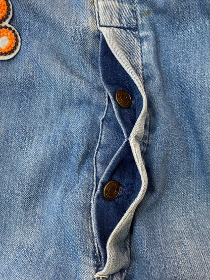 【現状渡し品】【メンズ】 HYSTERIC GLAMOUR ヒステリックグラマー 初期タグ OVERALL オーバーオール デニム ボトムス ワッペン オールインワン つなぎ 151-251029-em-34-min サイズ：FREE カラー：インディゴブルー 万代Net店