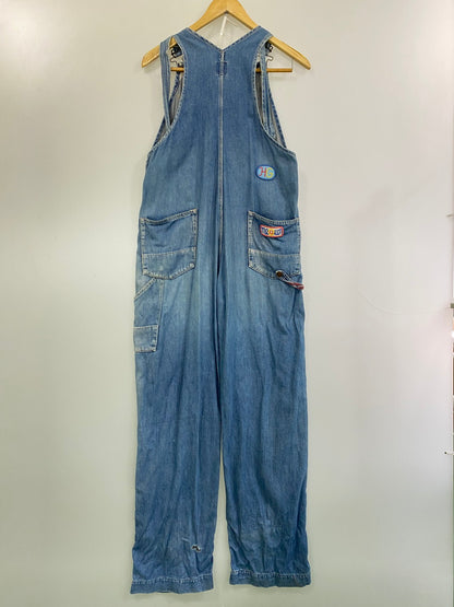 【現状渡し品】【メンズ】 HYSTERIC GLAMOUR ヒステリックグラマー 初期タグ OVERALL オーバーオール デニム ボトムス ワッペン オールインワン つなぎ 151-251029-em-34-min サイズ：FREE カラー：インディゴブルー 万代Net店