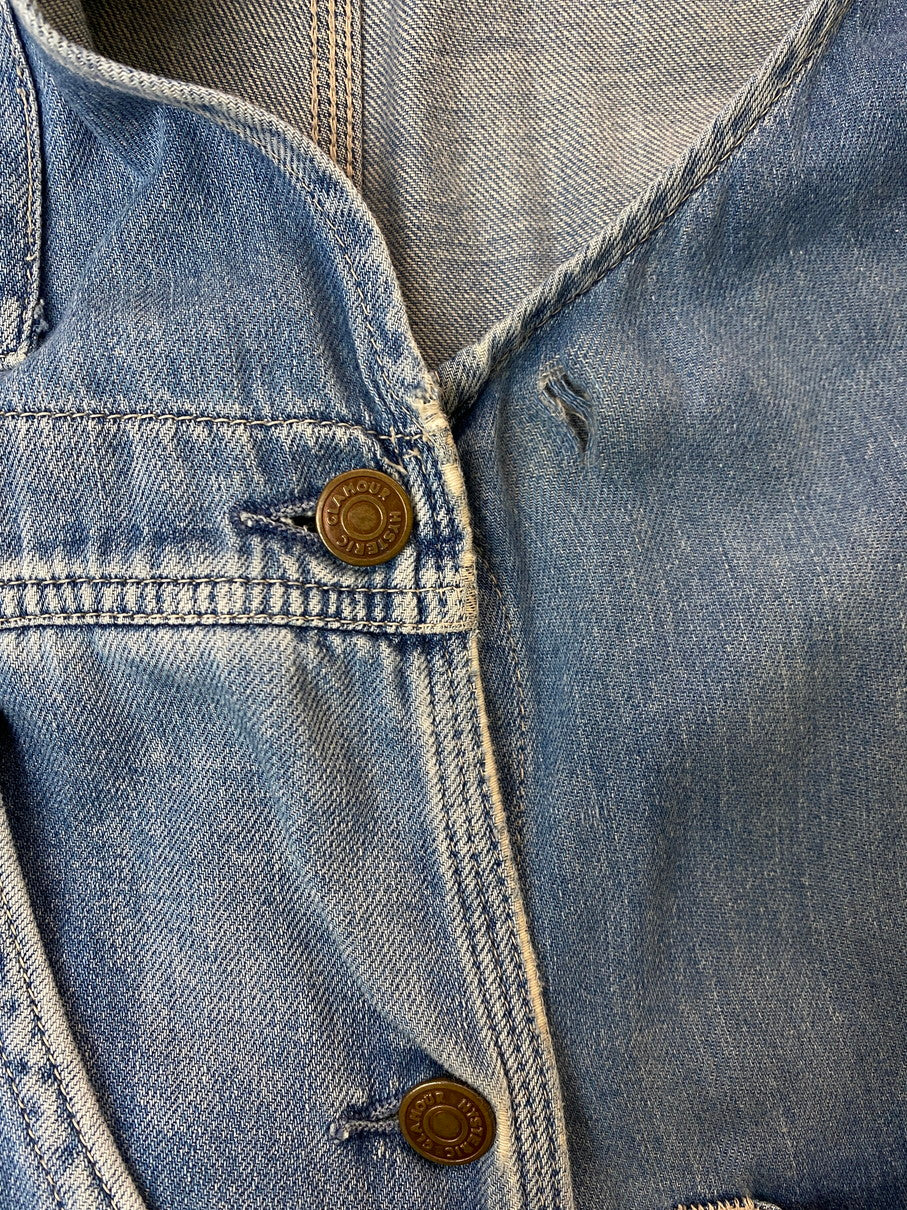 【現状渡し品】【メンズ】 HYSTERIC GLAMOUR ヒステリックグラマー 初期タグ OVERALL オーバーオール デニム ボトムス ワッペン オールインワン つなぎ 151-251029-em-34-min サイズ：FREE カラー：インディゴブルー 万代Net店