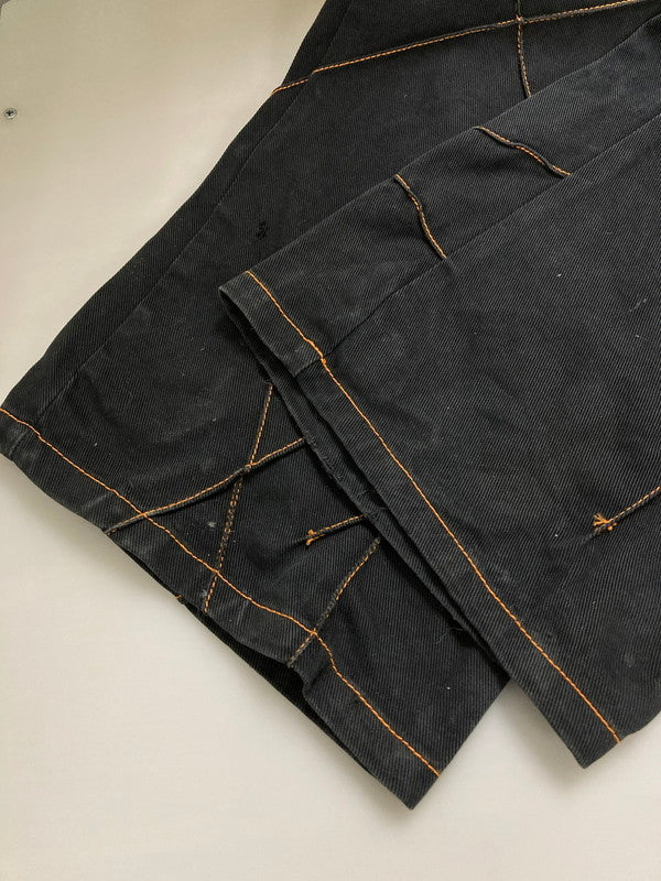 【現状渡し品】【メンズ】 30 DEGREES BELOW PRO-TEC BLACK DENIM PANTS デニムパンツ ボトムス 157-250817-AS-19-min サイズ：42 カラー：ブラック/オレンジ 万代Net店