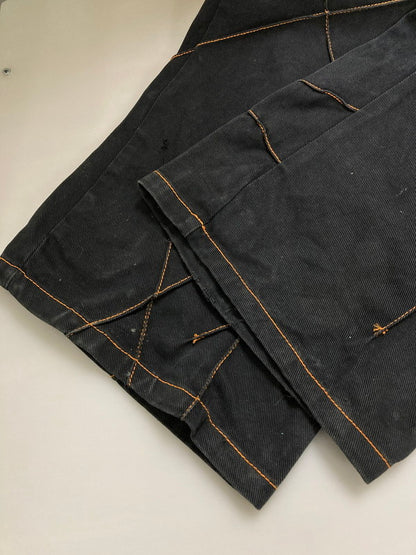 【現状渡し品】【メンズ】 30 DEGREES BELOW PRO-TEC BLACK DENIM PANTS デニムパンツ ボトムス 157-250817-AS-19-min サイズ：42 カラー：ブラック/オレンジ 万代Net店