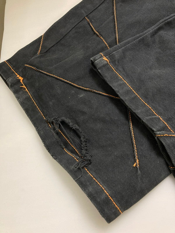 【現状渡し品】【メンズ】 30 DEGREES BELOW PRO-TEC BLACK DENIM PANTS デニムパンツ ボトムス 157-250817-AS-19-min サイズ：42 カラー：ブラック/オレンジ 万代Net店
