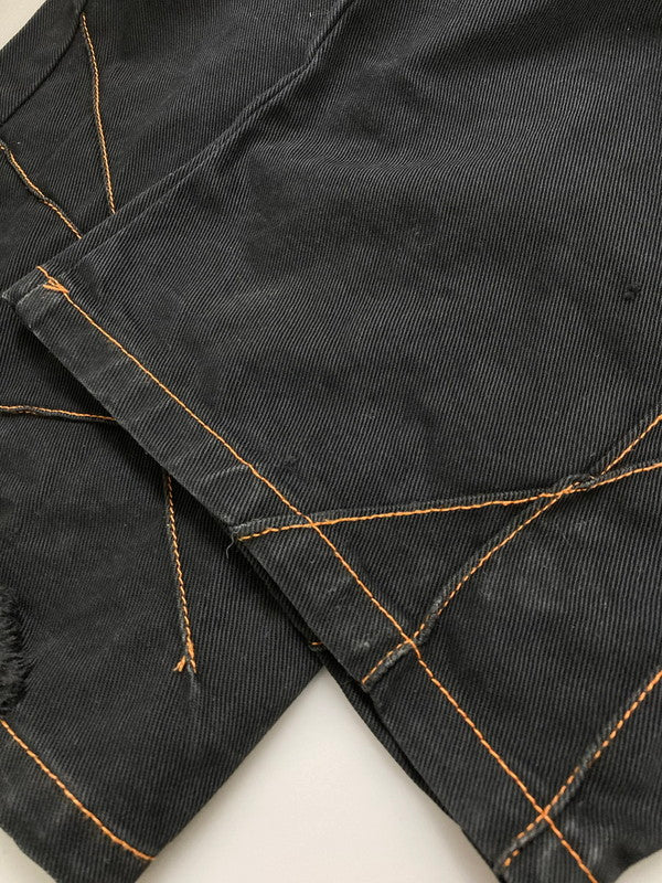 【現状渡し品】【メンズ】 30 DEGREES BELOW PRO-TEC BLACK DENIM PANTS デニムパンツ ボトムス 157-250817-AS-19-min サイズ：42 カラー：ブラック/オレンジ 万代Net店