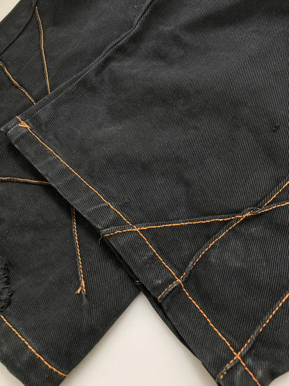 【現状渡し品】【メンズ】 30 DEGREES BELOW PRO-TEC BLACK DENIM PANTS デニムパンツ ボトムス 157-250817-AS-19-min サイズ：42 カラー：ブラック/オレンジ 万代Net店