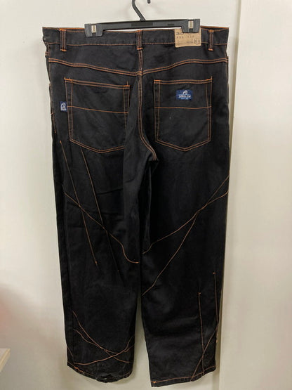 【現状渡し品】【メンズ】 30 DEGREES BELOW PRO-TEC BLACK DENIM PANTS デニムパンツ ボトムス 157-250817-AS-19-min サイズ：42 カラー：ブラック/オレンジ 万代Net店