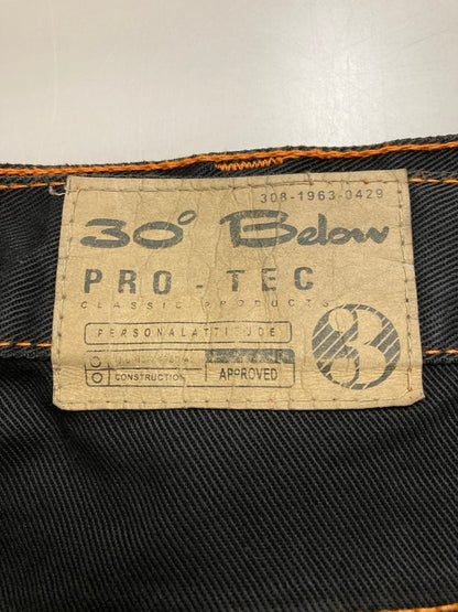 【現状渡し品】【メンズ】 30 DEGREES BELOW PRO-TEC BLACK DENIM PANTS デニムパンツ ボトムス 157-250817-AS-19-min サイズ：42 カラー：ブラック/オレンジ 万代Net店