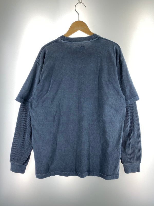 【中古品】【メンズ】 DESCENDANT ディセンダント MILITIA LAYERD TEE 201ATDS-CSM16 ミリティア レイヤード Tシャツ トップス 142-250818-jt-03-min サイズ：2 カラー：ブルーグレー 万代Net店