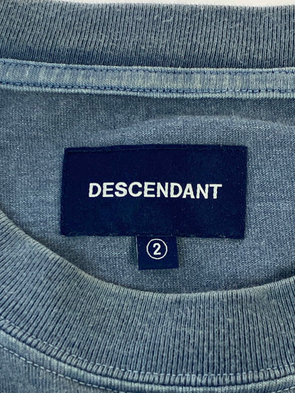 【中古品】【メンズ】 DESCENDANT ディセンダント MILITIA LAYERD TEE 201ATDS-CSM16 ミリティア レイヤード Tシャツ トップス 142-250818-jt-03-min サイズ：2 カラー：ブルーグレー 万代Net店