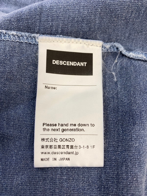 【中古品】【メンズ】 DESCENDANT ディセンダント MILITIA LAYERD TEE 201ATDS-CSM16 ミリティア レイヤード Tシャツ トップス 142-250818-jt-03-min サイズ：2 カラー：ブルーグレー 万代Net店