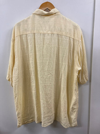 【中古品】【メンズ】 GEORGE ショージ LINEN BLEND SHIRT リネンブレンドシャツ ショートスリーブ 146-250817-AS-5-min サイズ：XL カラー：イエロー 万代Net店