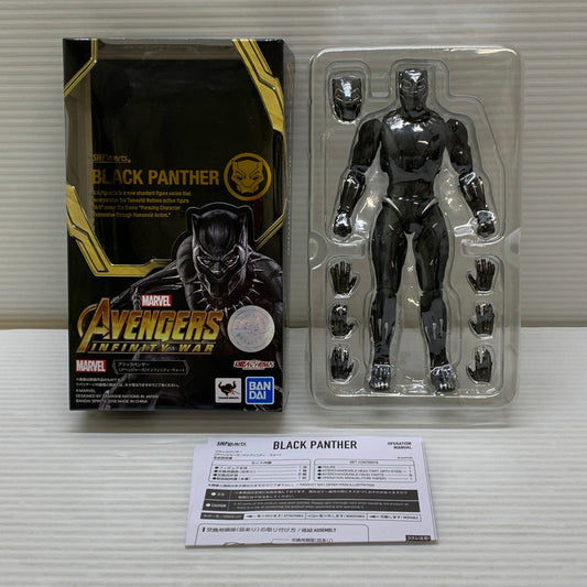 【中古品】 S.H.Figuarts ブラックパンサー　(アベンジャーズ インフィニティ・ウォー) 魂ウェブ商店 フィギュア アメコミ バンダイ 055-260407-em-29-min 万代Net店