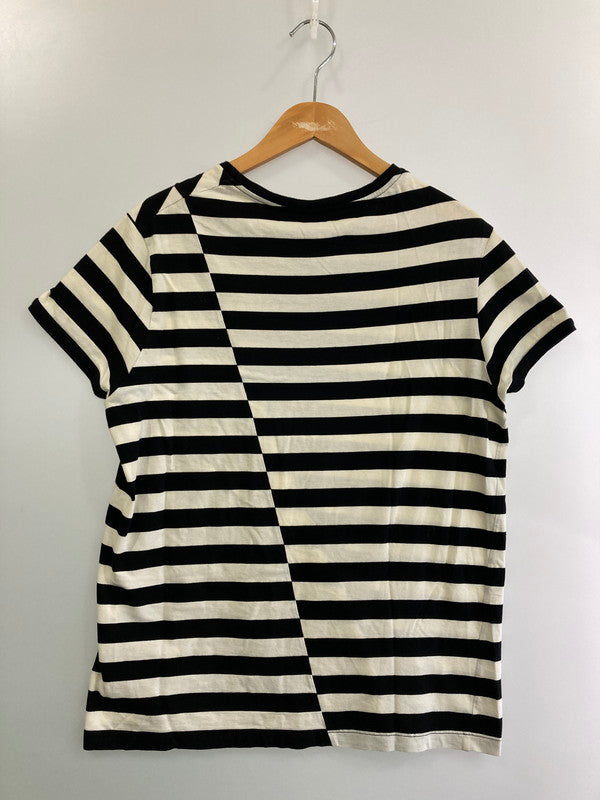 【中古品】【メンズ】 SAINT LAURENT PARIS サンローランパリ 360062 Y2FJ1 14AW 切替ボーダーSS TEE ショートスリーブ 141-250817-AS-30-min サイズ：L カラー：ブラック/ホワイト 万代Net店