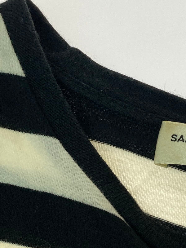 【中古品】【メンズ】 SAINT LAURENT PARIS サンローランパリ 360062 Y2FJ1 14AW 切替ボーダーSS TEE ショートスリーブ 141-250817-AS-30-min サイズ：L カラー：ブラック/ホワイト 万代Net店