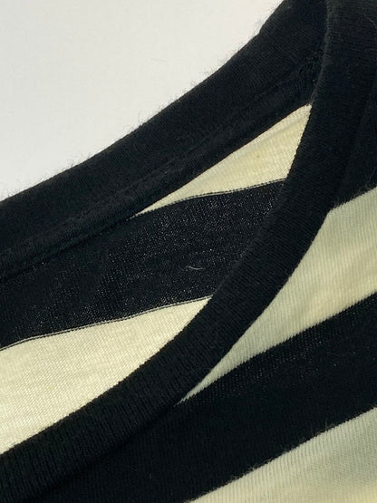 【中古品】【メンズ】 SAINT LAURENT PARIS サンローランパリ 360062 Y2FJ1 14AW 切替ボーダーSS TEE ショートスリーブ 141-250817-AS-30-min サイズ：L カラー：ブラック/ホワイト 万代Net店