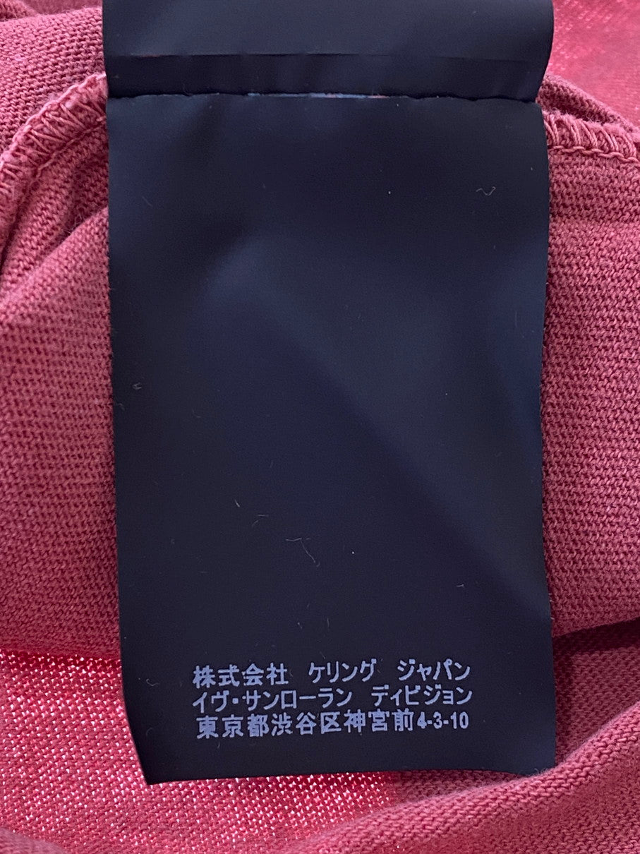 【現状渡し品】【メンズ】 SAINT LAURENT PARIS サンローランパリ TY53 531185 YB2WG 18AW LOGO PRINT TEE Tシャツ トップス 141-250816-ks-02-min サイズ：L カラー：ピンク 万代Net店