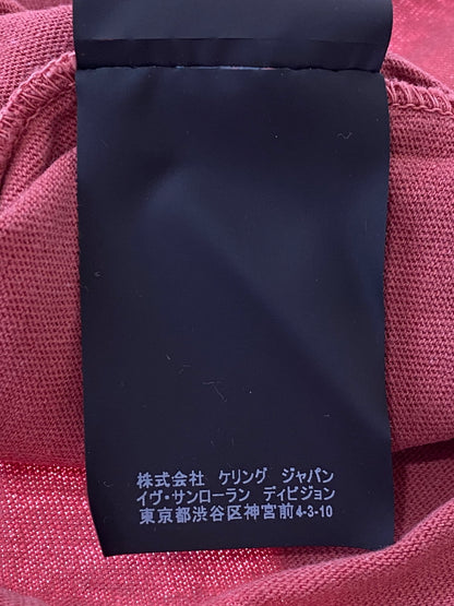 【現状渡し品】【メンズ】 SAINT LAURENT PARIS サンローランパリ TY53 531185 YB2WG 18AW LOGO PRINT TEE Tシャツ トップス 141-250816-ks-02-min サイズ：L カラー：ピンク 万代Net店