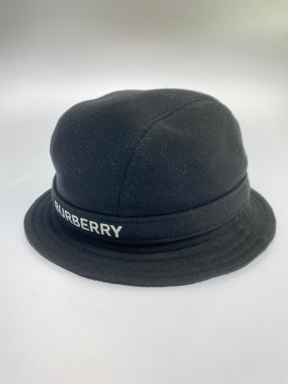 【中古品】【メンズ】 BURBERRY LONDON バーバリー ロンドン 21SS LOGO JERSEY BUCKET HAT 8026928 ロゴ ジャージ バケットハット 帽子 183-250909-kk-26-min サイズ：M カラー：ブラック 万代Net店