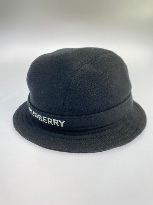 【中古品】【メンズ】 BURBERRY LONDON バーバリー ロンドン 21SS LOGO JERSEY BUCKET HAT 8026928 ロゴ ジャージ バケットハット 帽子 183-250909-kk-26-min サイズ：M カラー：ブラック 万代Net店