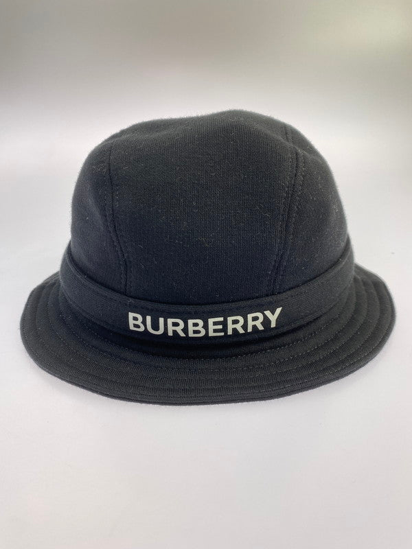 【中古品】【メンズ】 BURBERRY LONDON バーバリー ロンドン 21SS LOGO JERSEY BUCKET HAT 8026928 ロゴ ジャージ バケットハット 帽子 183-250909-kk-26-min サイズ：M カラー：ブラック 万代Net店